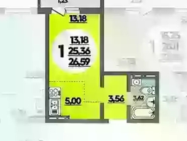 Продается Студия ЖК Восточный, литера 37, 26.59  м&sup2;, 2900000 рублей
