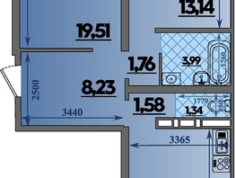 Продается 2-комнатная квартира ЖК Город у моря, литера 23, 66.72  м&sup2;, 9747792 рублей