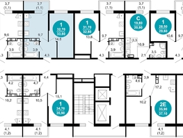 Продается 1-комнатная квартира ЖК Флора, 4 этап, 33.8  м&sup2;, 14890964 рублей
