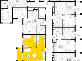 Продается 2-комнатная квартира ЖК Кипарис, литер 6, 62.3  м&sup2;, 19001500 рублей