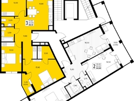 Продается 3-комнатная квартира ЖК Кипарис, литер 8, 86.1  м&sup2;, 26260500 рублей