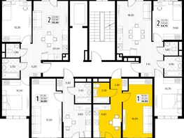 Продается 1-комнатная квартира ЖК Кипарис, литер 8, 34.5  м&sup2;, 11902500 рублей