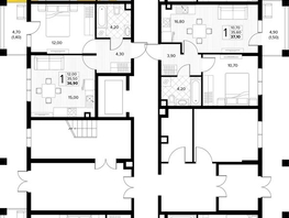 Продается 2-комнатная квартира ЖК Кипарис, литер 7, 56.7  м&sup2;, 17293500 рублей