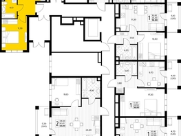 Продается 1-комнатная квартира ЖК Кипарис, литер 7, 45.2  м&sup2;, 15594000 рублей