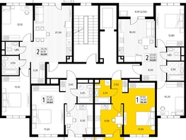 Продается 1-комнатная квартира ЖК Кипарис, литер 7, 35.4  м&sup2;, 12213000 рублей