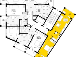 Продается 1-комнатная квартира ЖК Кипарис, литер 7, 43.3  м&sup2;, 14938500 рублей