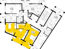 Продается 2-комнатная квартира ЖК Кипарис, литер 7, 54  м&sup2;, 16470000 рублей