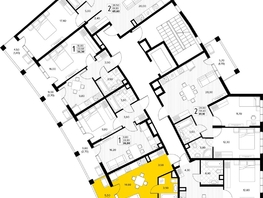 Продается 1-комнатная квартира ЖК Кипарис, литер 7, 39.2  м&sup2;, 13524000 рублей