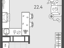 Продается Студия ЖК Все Свои ВИП, литер 8, 30.6  м&sup2;, 8262000 рублей