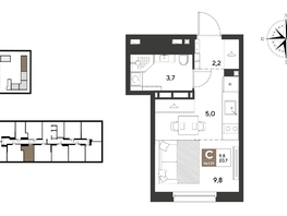 Продается Студия ЖК ГРЕЙД, литер 13, 20.7  м&sup2;, 4700970 рублей