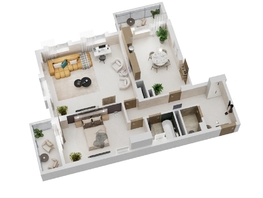 Продается 2-комнатная квартира ЖК Золотой Берег, литер 3, 90.92  м&sup2;, 17820320 рублей