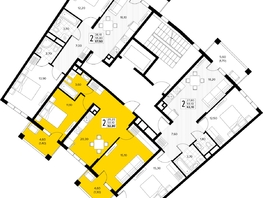 Продается 2-комнатная квартира ЖК Кипарис, литер 7, 52.8  м&sup2;, 16104000 рублей