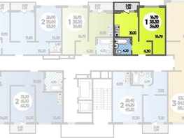 Продается 1-комнатная квартира ЖК Парк у дома, литера 8.3, 36.8  м&sup2;, 7948799 рублей