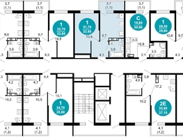 Продается 1-комнатная квартира ЖК Флора, 4 этап, 32.8  м&sup2;, 14277872 рублей