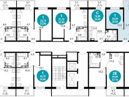 Продается 1-комнатная квартира ЖК Флора, 4 этап, 29.6  м&sup2;, 13144621 рублей