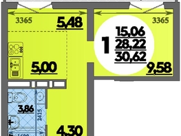 Продается Студия ЖК Город у моря, литера 22, 30.62  м&sup2;, 6270690 рублей