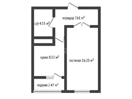 Продается 1-комнатная квартира 3-я Трудовая ул, 37.9  м&sup2;, 5500000 рублей
