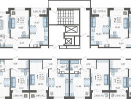 Продается 2-комнатная квартира ЖК Смородина, литера 14, 49.86  м&sup2;, 6979500 рублей