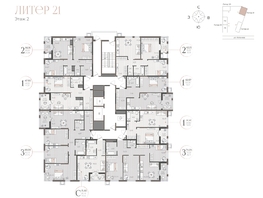 Продается 2-комнатная квартира ЖК Моренуар, литер 21, 56.15  м&sup2;, 10668500 рублей