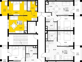 Продается 1-комнатная квартира ЖК Кипарис, литер 6, 36.4  м&sup2;, 13832000 рублей