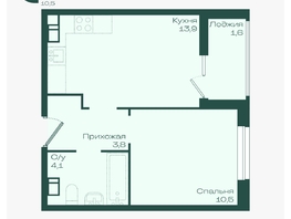 Продается 1-комнатная квартира ЖК Ботаника, литер 1.1, 33.9  м&sup2;, 5749440 рублей
