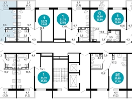 Продается 2-комнатная квартира ЖК Флора, 4 этап, 41.7  м&sup2;, 17989563 рублей