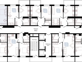 Продается 2-комнатная квартира ЖК Отражение, 2 очередь литера 3, 63.4  м&sup2;, 9714887 рублей