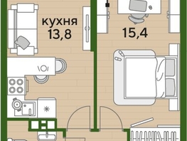 Продается 1-комнатная квартира ЖК ДОГМА ПАРК, литера 18, 39  м&sup2;, 7573800 рублей
