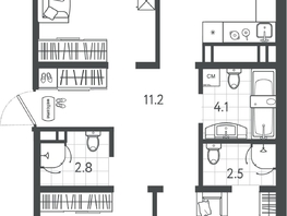 Продается 3-комнатная квартира ЖК Все Свои ВИП, литер 4, 88.95  м&sup2;, 19302150 рублей