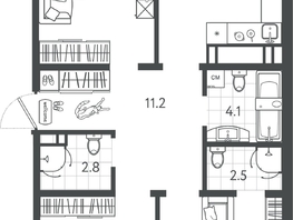 Продается 3-комнатная квартира ЖК Все Свои ВИП, литер 4, 87.8  м&sup2;, 22564600 рублей
