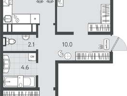Продается 2-комнатная квартира ЖК Все Свои ВИП, литер 7, 71.2  м&sup2;, 15450400 рублей