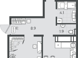Продается 2-комнатная квартира ЖК Все Свои ВИП, литер 7, 66.2  м&sup2;, 14034400 рублей