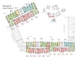 Продается 3-комнатная квартира ЖК Теплые края, литер 3, 71.9  м&sup2;, 7549500 рублей