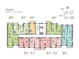 Продается 1-комнатная квартира ЖК Теплые края, литер 5, 35.9  м&sup2;, 4667000 рублей