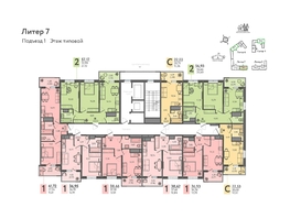 Продается 2-комнатная квартира ЖК Теплые края, литер 7, 57.1  м&sup2;, 6452300 рублей
