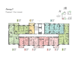 Продается 2-комнатная квартира ЖК Теплые края, литер 7, 57.48  м&sup2;, 6897600 рублей