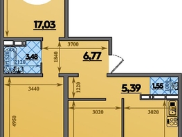 Продается 3-комнатная квартира ЖК Молодежный 2, литера 14, 82.33  м&sup2;, 9366746 рублей