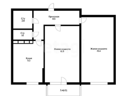 Продается 2-комнатная квартира ЖК Fresh (Фреш), литера 2, 65  м&sup2;, 6450000 рублей