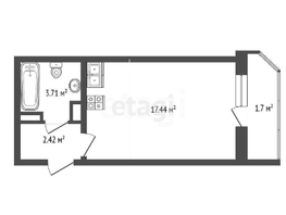 Продается Студия ЖК Ural (Урал), 23.57  м&sup2;, 4350000 рублей