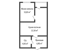 Продается 1-комнатная квартира Войсковая ул, 45.6  м&sup2;, 4150000 рублей