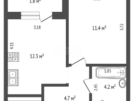 Продается 1-комнатная квартира Колхозная ул, 38.9  м&sup2;, 8500000 рублей