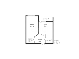Продается 1-комнатная квартира ЖК Лучший, 34.1  м&sup2;, 6500000 рублей