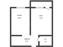 Продается 1-комнатная квартира Комарова В.М. ул, 32.9  м&sup2;, 3400000 рублей