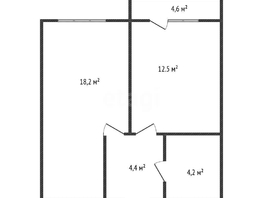 Продается 1-комнатная квартира Конгрессная ул, 39.3  м&sup2;, 4500000 рублей