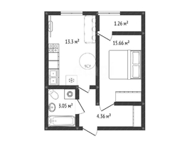 Продается 1-комнатная квартира Российская ул, 36.1  м&sup2;, 4100000 рублей