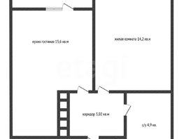 Продается 1-комнатная квартира Позднякова ул, 37.9  м&sup2;, 4750000 рублей
