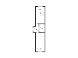 Продается 1-комнатная квартира Ивана Беличенко ул, 43.9  м&sup2;, 6000000 рублей