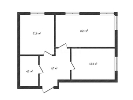 Продается 2-комнатная квартира Марины Цветаевой ул, 52.3  м&sup2;, 7750000 рублей
