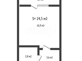 Продается Студия Позднякова ул, 24.2  м&sup2;, 2530000 рублей