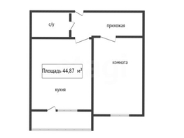 Продается 1-комнатная квартира ЖК Режиссёр, литера 3, 44.87  м&sup2;, 6500000 рублей
